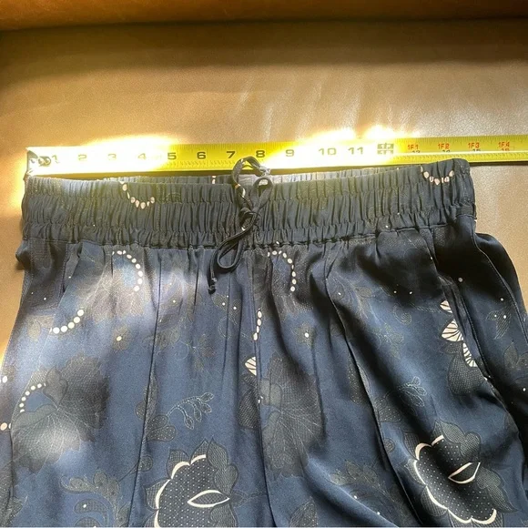 Tucker NYC silk navy floral pants elastic luxe designer moody print Julia pant - Picture 10 of 10